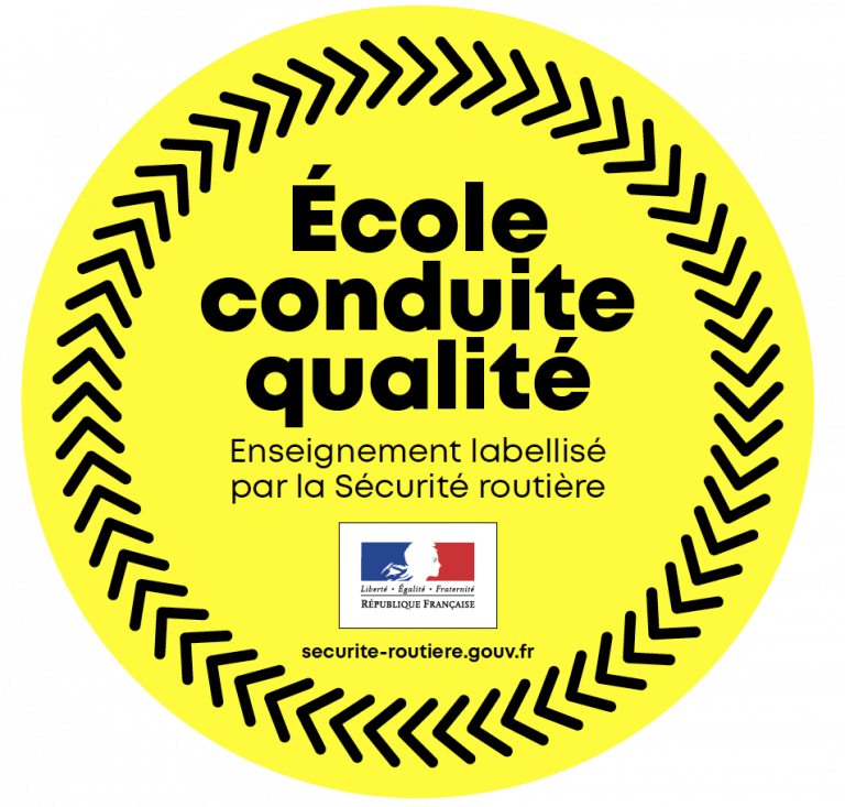 Ecusson école conduite qualité